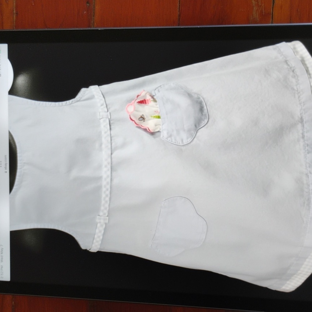 👶 Child’s Dress Light Blue Embroidered Pocket Scarf  GYMBOREE3-6 Months VNPLVC